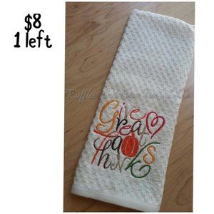 Give Great Thank Embroidered Hand Towel